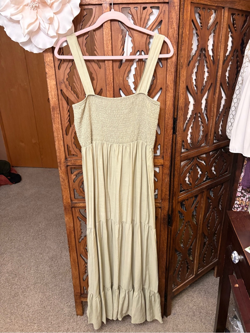 Sophie Rue Green Tiered Summer Dress